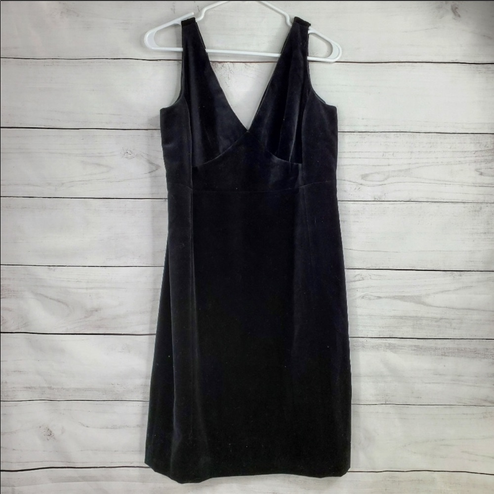 J. Crew Velvet V-neck Sheath Midi Dress